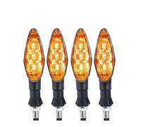 Juvra Luz señal giro motocicleta 4 Uds./juego de accesorios universales para motocicleta 12V, para giro para luz señal, indicador intermitente, lámpara para Moto