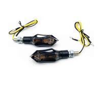 Juvra Luz señal giro motocicleta Indicador intermitente de flujo agua estilo flecha, para giro secuencial motocicleta para luces señal(Smoke)