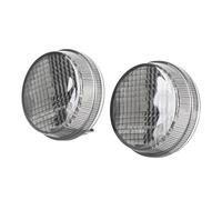 Juvra Luz señal giro motocicleta Para Giro de motocicleta para lámpara señales luz indicadora delantera cubierta lente 1 par para parte Cruisers 1997 2000(Negro)