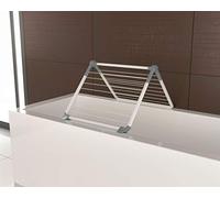 JUWEL Superdry Wing - Tendedero de Baño Plegable, Longitud de Secado 8.8 m, con Tendedero de Plástico, Gris Obsidiana