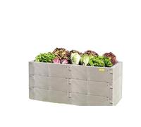 JUWEL Timber 20468 - Juego de jardineras (Jardinera con riego por Goteo Micro + 8 esterillas para Semillas, Dimensiones 130 x 60 x 60 x 60 cm)