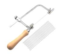 Juweliersäge, Schmucksäge Metallsäge Bogensäge, verstellbare Laubsäge mit 12 Laubsägeblätter, Dekupiersäge Drahttsäge für Holz, Holzbearbeitung, Glas Metall