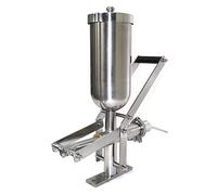 JUWTEEI Máquina llenadora Manual CT03 de 5 l, máquina llenadora de Churros y donas operada a Mano Comercial, máquina llenadora de Crema de gelatina de Acero Inoxidable para Uso Comercial o Plateado