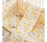 JUXDZISHW Amarillo,140,Cubierta De Riel De Cuna, Almohadillas Protectoras De Cuna De Algodón, Diseño de Doble Cara, Trenza para Cuna Bebe para Niños Y Niñas, Disponible en Todas Las Temporadas