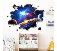 JUXDZISHW D,Calcomanía de Pared 3D de Espacio Grande, Pegatinas de Pared con Sistema Solar, Arte de Pared de Vinilo para bebé, Cuarto de bebé, decoración de Sala de Juegos