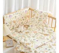 JUXDZISHW Púrpura,80,Cubierta De Riel De Cuna, Almohadillas Protectoras De Cuna De Algodón, Diseño de Doble Cara, Trenza para Cuna Bebe para Niños Y Niñas, Disponible en Todas Las Temporadas