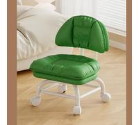 JUXDZISHW Verde,D2 Tier,Taburete rodante bajo, Asiento rodante bajo con Respaldo, Taburete de pedicura, Taburete Giratorio de 360°, Taburete Giratorio de 360° para Limpieza