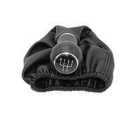 JUXERP For Seat Ibiza 1996 1997 1998 1999 2000 2001 Estilo de Coche Perilla de Caja de Cambios de 5 velocidades con Bota de Cuero PU línea Negra Pomo de Cambio de Marchas para Coche