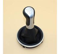 JUXERP For Skoda, Fabia Roomster 2006 2007 2008 2009 2010 Car-Styling Perilla de Caja de Cambios de 5 velocidades con Bota de Polaina de Cuero Pomo de Cambio de Marchas para Coche