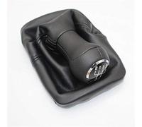 JUXERP For VW, for Beetle, 1998 1999 2000 2001 2002 2003 2004 2005 2006 2007 2008 2009 2010 Perilla de Caja de Cambios de 5 velocidades Bota de Cuero Pomo de cambio de marchas para coche(Black Giator)