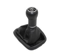 JUXERP For VW, for Golf 4 MK4 1998 1999 2000 2001 2002 2003 2004 2005 2006 Perilla de caja de cambios con estilo de automóvil, 5 velocidades, 23 mm, con bota de cuero Pomo de cambio de marchas para co