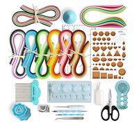 Juya Paper Quilling Kits con 960 tiras y 13 herramientas(Herramientas azules, Anchura 3mm)