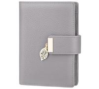 JUYANO Cartera Piel Mujer Pequeña , RFID Bloqueo cartera mujer with Detachable Wristlets, Porta Pasaporte Viaje with Multiple Card Slots and Zipper Coin Para Uso Diario y de Viaje