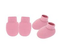 JUYAXIN 1 juego de manoplas y botines de algodón para recién nacidos, antiarañazos, suaves, transpirables, para protección de la piel del bebé, manoplas transpirables para bebé, c, Talla única