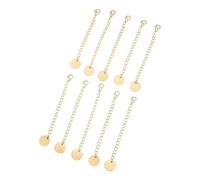 JUYAXIN 10 extensores de cadena de acero inoxidable para joyería, multiuso, diseño resistente, longitud ajustable, sofisticado, ajustador de collar para piel sensible, One Size, como se describe, como