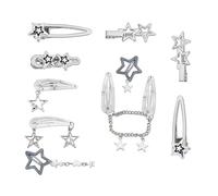 JUYAXIN 10 lotes Durablility - Horquilla colorida con diseño de estrella, accesorios elegantes para el cabello