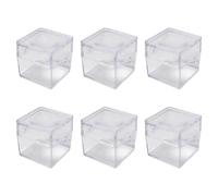 JUYAXIN 6 cajas de lupa transparentes para niños, exploración de la naturaleza, diseño cuadrado con lente de visión, suministros de aula de ciencia, hábitat cuadrado para exploración de niños