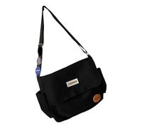 JUYAXIN Bolsa de mensajero de gran tamaño resistente a los arañazos, diseño interior espacioso, organizativo, equipo de trabajo con cómoda correa de nailon, hombro grande, Black