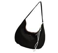 JUYAXIN Bolso de gran capacidad para mujer, hombro simple, axilas, asa superior, a juego, para otoño, invierno, axila, gran capacidad, asa superior para otoño e invierno, Black, One Size