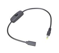 JUYAXIN Cable de carga tipo C de 35 cm y 5 V a enchufe de 4 x 1,7 mm con control de conmutación para luces LED, router, ventilador, altavoz, control de conmutación