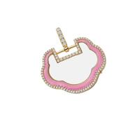 JUYAXIN Cadena de cristal de circonita moldeada con corazón tierno con tema de flores para una sensación cotidiana a la moda, cadena transparente, One Size, como se describe, como se describe