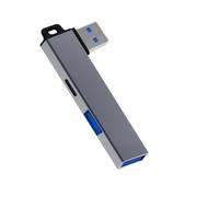 JUYAXIN Compacto USB 3.0 Hubs USB divisor USB 3.0 a tipo C y adaptador con diseño de agujero para colgar para una fácil expansión de la base de expansión