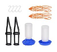 JUYAXIN Cubo de alimentación de aves de corral de fácil montaje, dispensador automático para control de higiene agrícola, gran capacidad