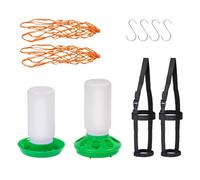 JUYAXIN Cubo de alimentación de aves de corral de fácil montaje, dispensador automático para control de higiene agrícola, gran capacidad