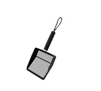 JUYAXIN Cucharas de arena para gatos, pala de metal, mango cómodo para facilitar la recogida, ranura para tamizar para la mayoría de los tipos de arena para mascotas, cucharas de acero inoxidable para