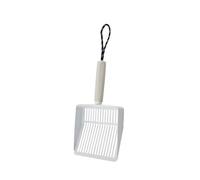 JUYAXIN Cucharas de arena para gatos, pala de metal, mango cómodo para facilitar la recogida, ranura para tamizar para la mayoría de los tipos de arena para mascotas, cucharas de acero inoxidable para