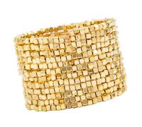 JUYAXIN Diseño de cadena de eslabones geométricos, longitud ajustable para apilar y ocasiones formales, CCB cúbico geométrico, talla única, como se describe