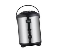 JUYAXIN Dispensador de bebidas inoxidable de grado alimenticio de 12 L, aislamiento de triple capa, termógrafo LCD integrado, mango giratorio, distribuidor de bebidas inoxidable con termógrafo