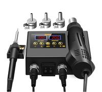 JUYAXIN Estación de soldadura multifunción con pantalla digital, soldador, pistolas de aire caliente, herramienta de reparación electrónica