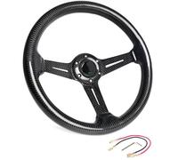 JUYAXIN Fibra de carbono aerodinámica de 14 pulgadas, adecuada para agarre y comodidad, mejora la estética del vehículo, fibra de carbono con agarre suave