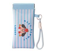 JUYAXIN Funda de viaje para anteojos de alta calidad con clip seguro anticaída para llaves de teléfono, soporte portátil para gafas, azul, Talla única