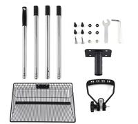 JUYAXIN Herramienta de eliminación de residuos de metal resistente, mango extendido de 30 cm, ideal para propiedades de pollo y dueños de mascotas, pala de aves de corral de mango largo