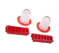 JUYAXIN Juego de alimentación a prueba de derrames para aves de corral para el cuidado del ganado a pequeña escala, herramienta de alimentación para pollitos