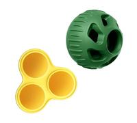 JUYAXIN Juguete interactivo de silicona para perros, resistente a fugas, rellenable, para el cuidado de los dientes y el alivio del aburrimiento, dispensador interactivo de golosinas para perros