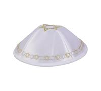 JUYAXIN Kippah tradicional bordado de calavera para hombres, ceremonias de sinagoga de Yarmulke transpirable y gorro diario Kippah transpirable para hombres, dorado, Talla única
