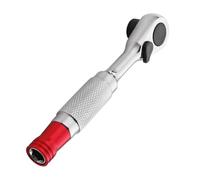 JUYAXIN Llave de ahorro de espacio de 1/4 pulgadas con mango de trinquete para llave mecánica para llave de trinquete de espacio estrecho