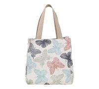 JUYAXIN Lonchera de lona para compras, comestibles, libros, bolsas de tela de gran capacidad, White