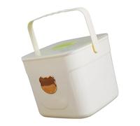 JUYAXIN Molde de hielo multiusos con cajón de almacenamiento, tapa transparente de gran capacidad, bandeja de cubos para refrigerador, caja de almacenamiento de alta capacidad