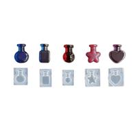 JUYAXIN Molde de silicona de fácil liberación para decoración de fondant en miniatura, decoración de tartas en forma de botella