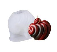 JUYAXIN Moldes de jabón de silicona con forma de corazón a rayas, herramienta de horneado de grado alimenticio para hacer jabón, resina epoxi, proyecto de manualidades