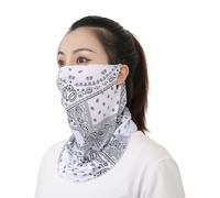 JUYAXIN Polaina deportiva para cuello para mujeres y hombres, para deportes al aire libre, bufanda, polaina para adolescentes, hombres, ciclismo, senderismo, protección solar, Anacardo blanco, Talla