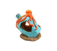 JUYAXIN Pulpos de botella a la deriva para acuarios, decoración de resina, decoración segura para cuevas, tanques, decoración para cangrejos