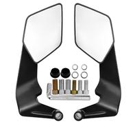 JUYAXIN Reflector retrovisor de motocicleta de campo amplio, superficies de vidrio endurecido, fácil instalación, alta visibilidad, amplia visión, reflector lateral para motocicletas