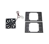 JUYAXIN Soporte de disco duro para ventilador de refrigeración de PC con marco de metal para gestión térmica, soporte de ventilador para PC