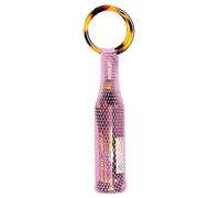 JUYAXIN Soporte para vino artesanal sostenible, con detalles de piedras preciosas brillantes, mango ergonómico, listo para presentar, contenedor de bebidas brillante, púrpura, Mass Beauty