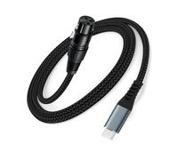 JUYAXIN Studio-Pro - Cable USB a hembra de 3 pines blindado de nailon para dispositivos de podcasting y transmisión en vivo